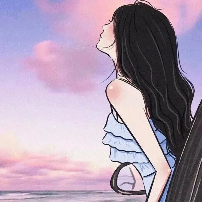 手绘女生头像