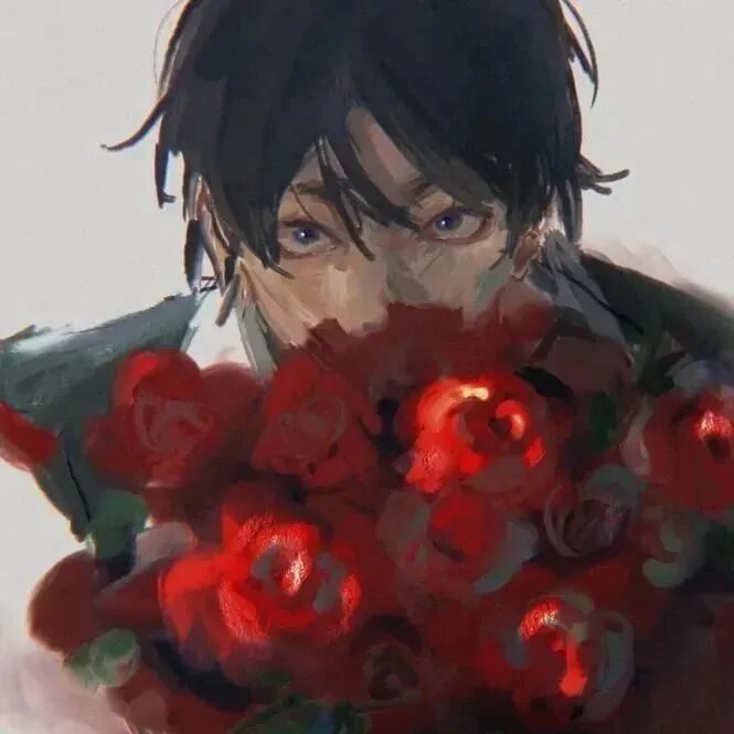 鲜花动漫头像男