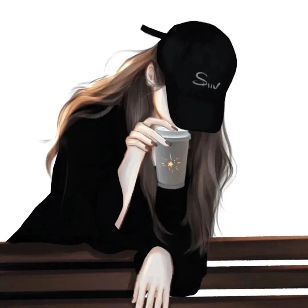 手绘奶茶动漫头像女