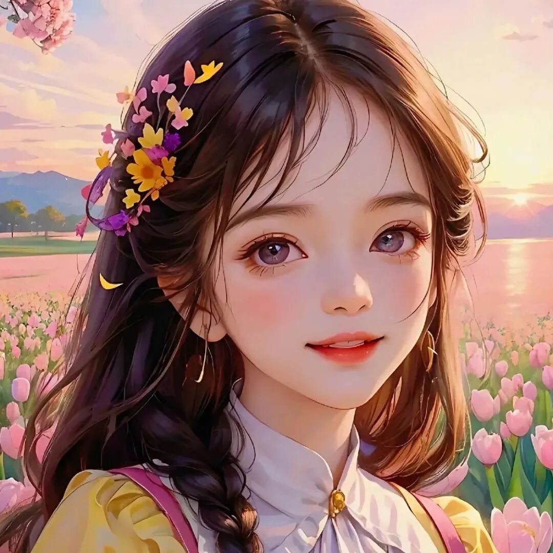 唯美治愈爱笑四人闺蜜头像动漫闺蜜头像