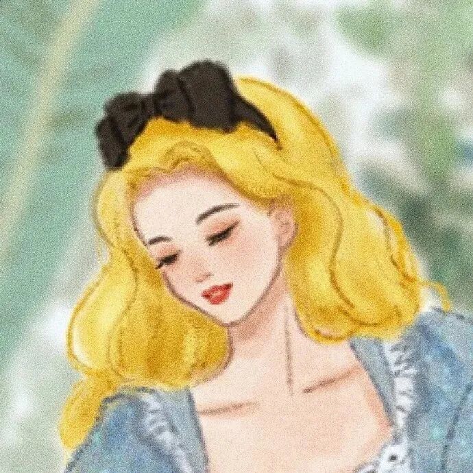 disinijiemei迪士尼公主八人闺蜜头像插画动漫闺蜜头像