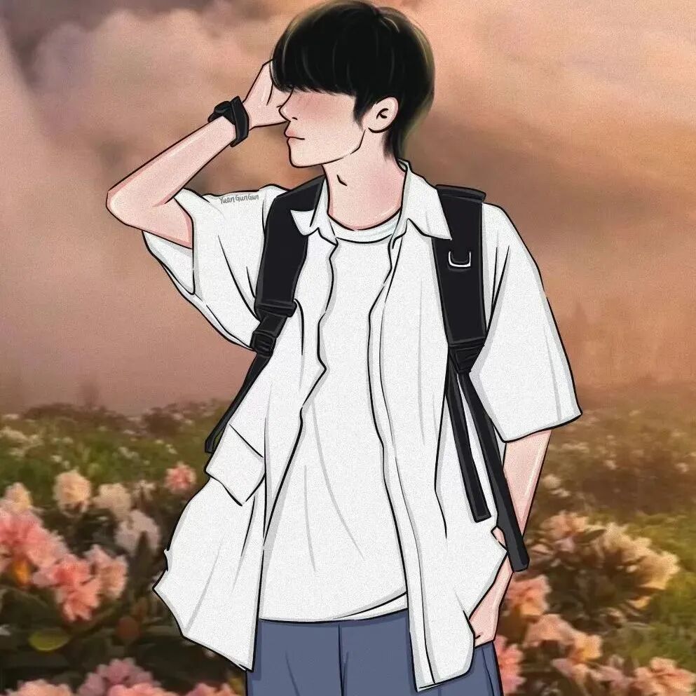 手绘动漫情侣头像