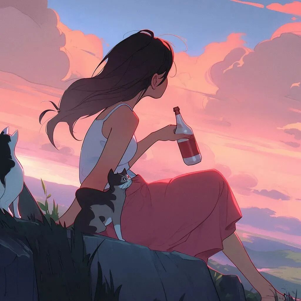 和猫咪四人闺蜜头像动漫闺蜜头像