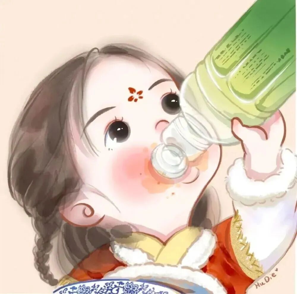 吃货卡通古风四人闺蜜头像动漫闺蜜头像