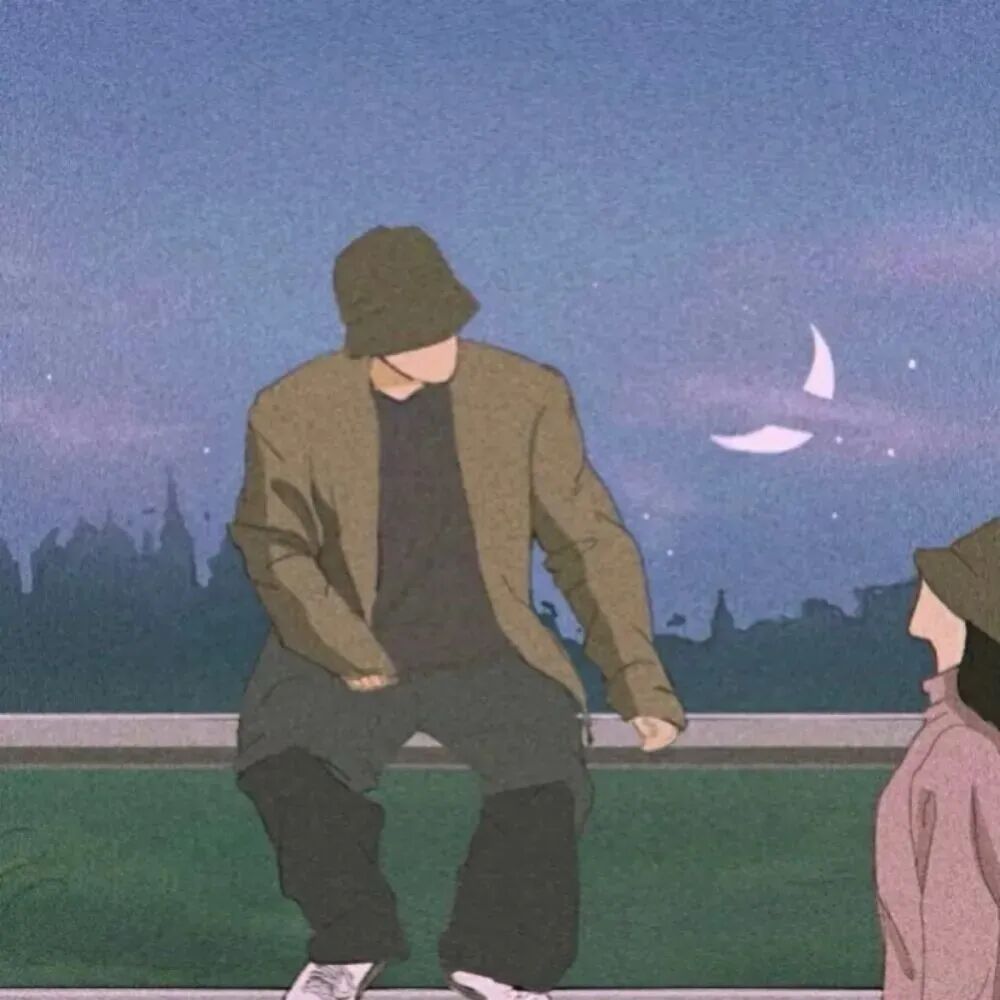 唯美文艺范动漫情侣头像