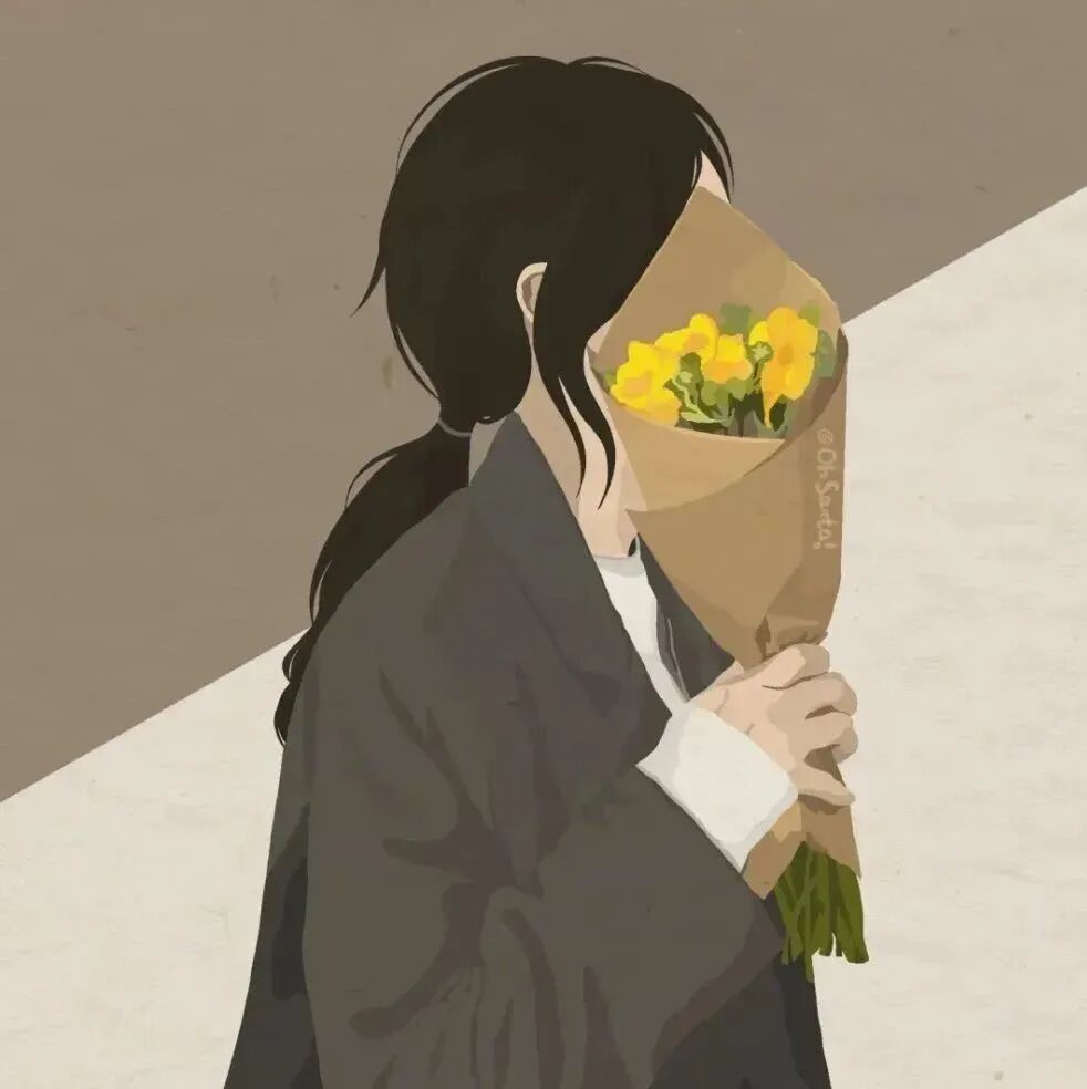 qltxsha鲜花手绘情侣头像