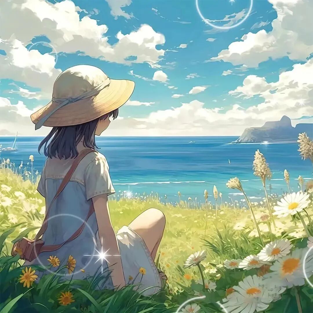 唯美治愈四人闺蜜头像动漫闺蜜头像