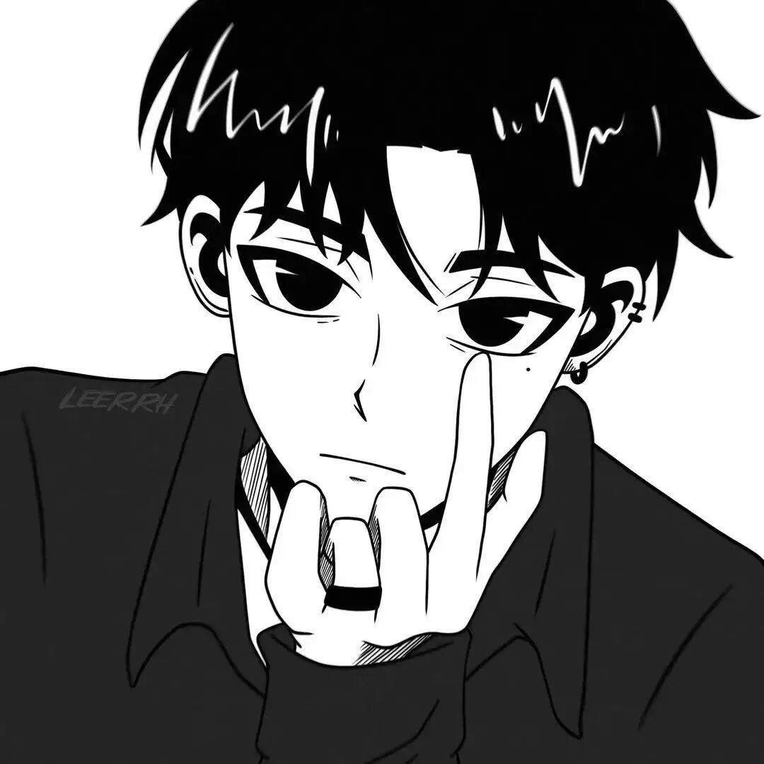 个性黑白动漫头像男