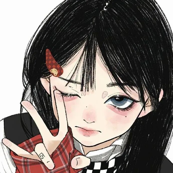 可爱手绘四人闺蜜头像动漫闺蜜头像