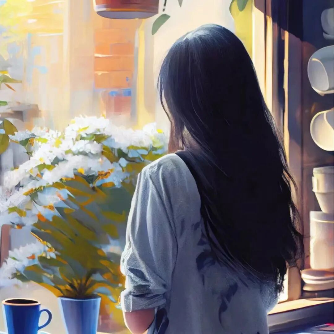 手绘四人闺蜜头像唯美动漫闺蜜头像