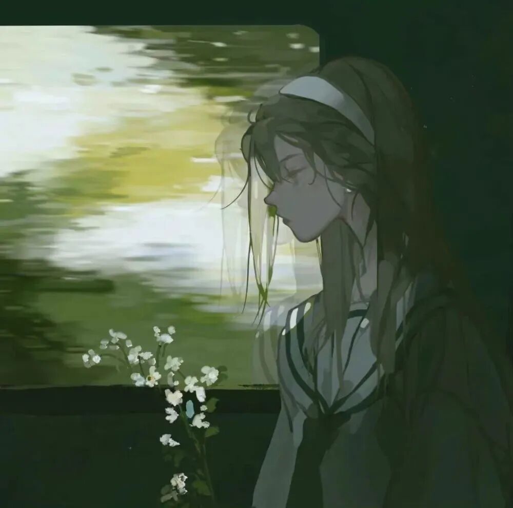 孤独感小清新动漫头像女