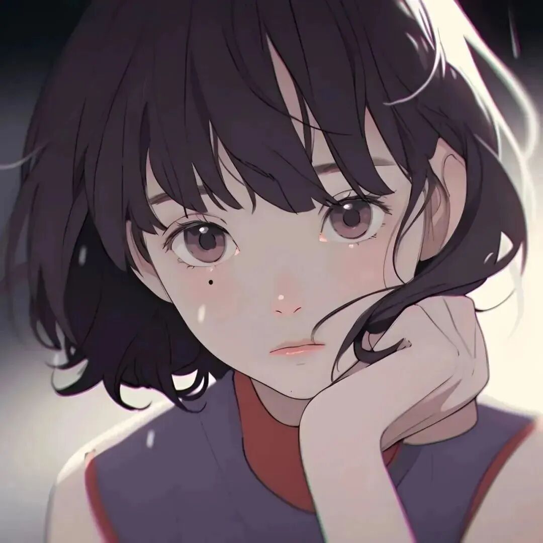 扶着质感动漫头像女