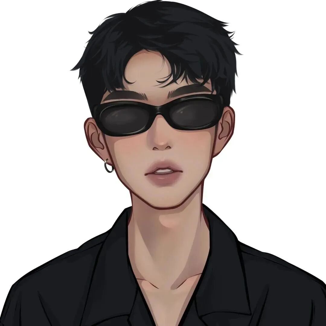 mjlengkuqltx墨镜冷酷动漫情侣头像