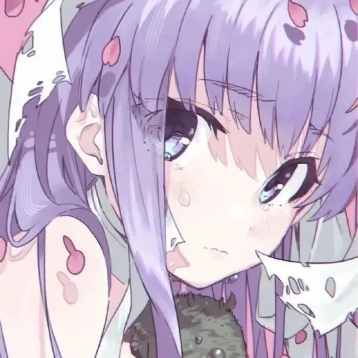 紫发动漫头像女
