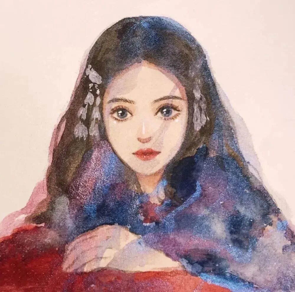 文艺范手绘动漫头像女