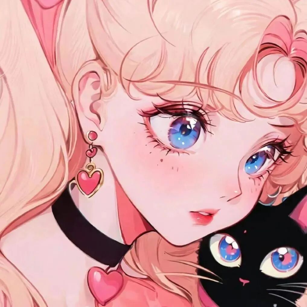 抱着猫咪二人闺蜜头像动漫闺蜜头像