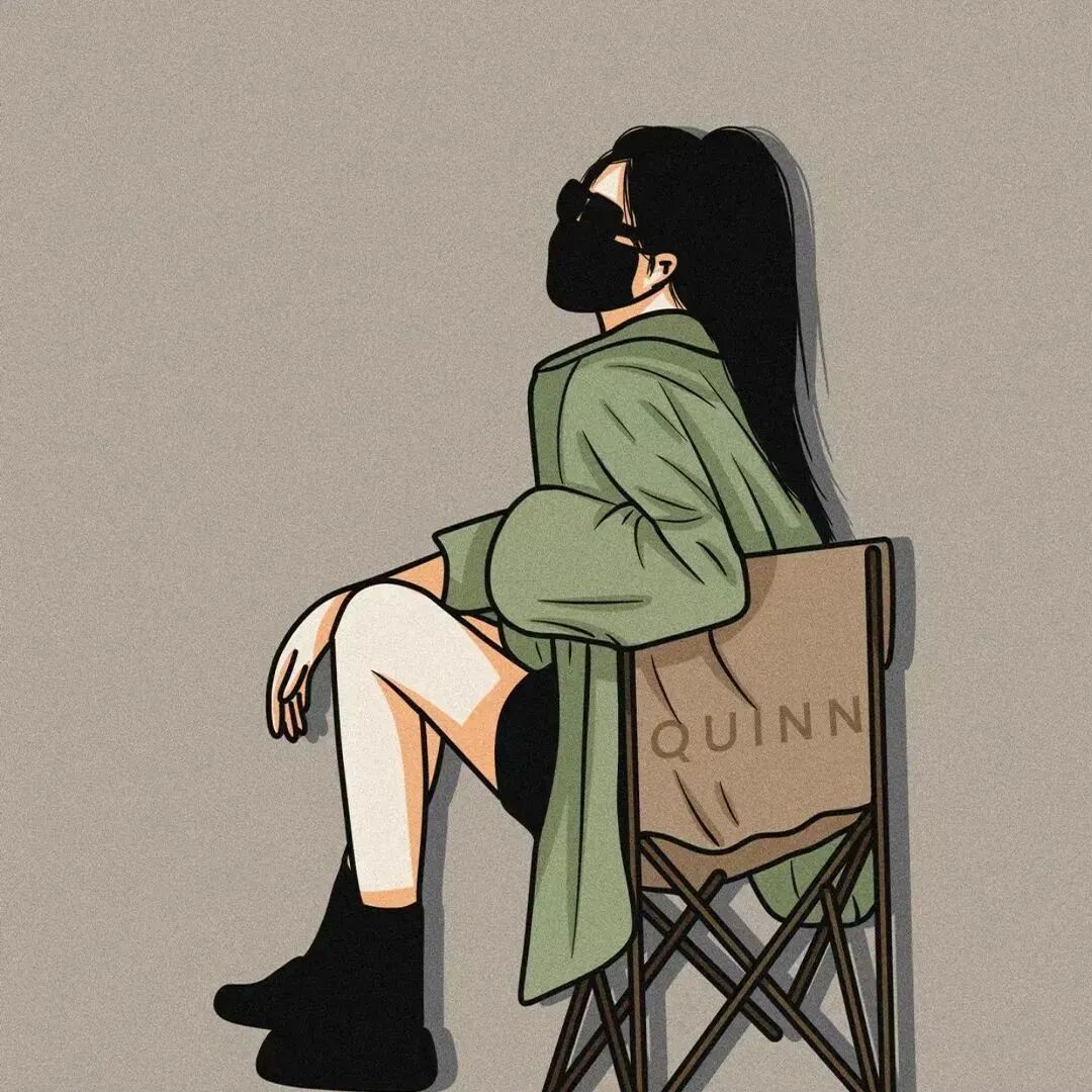 gmtxsra椅子手绘四人闺蜜头像动漫闺蜜头像