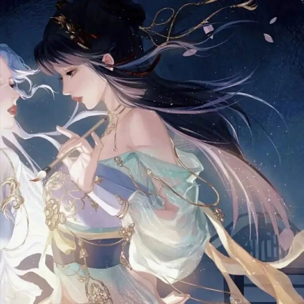 唯美二人闺蜜头像古风闺蜜头像