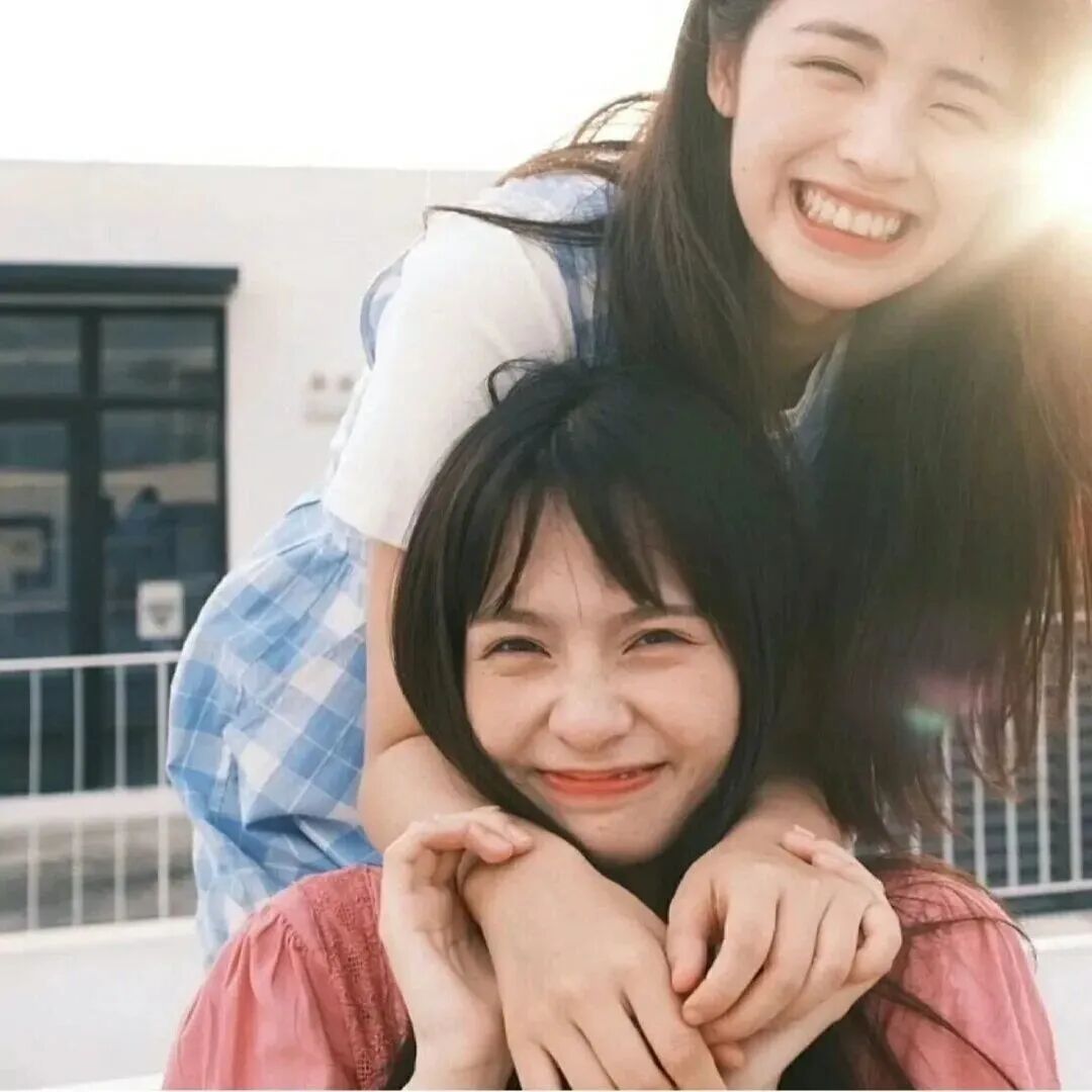 阳光二人闺蜜头像真人闺蜜头像