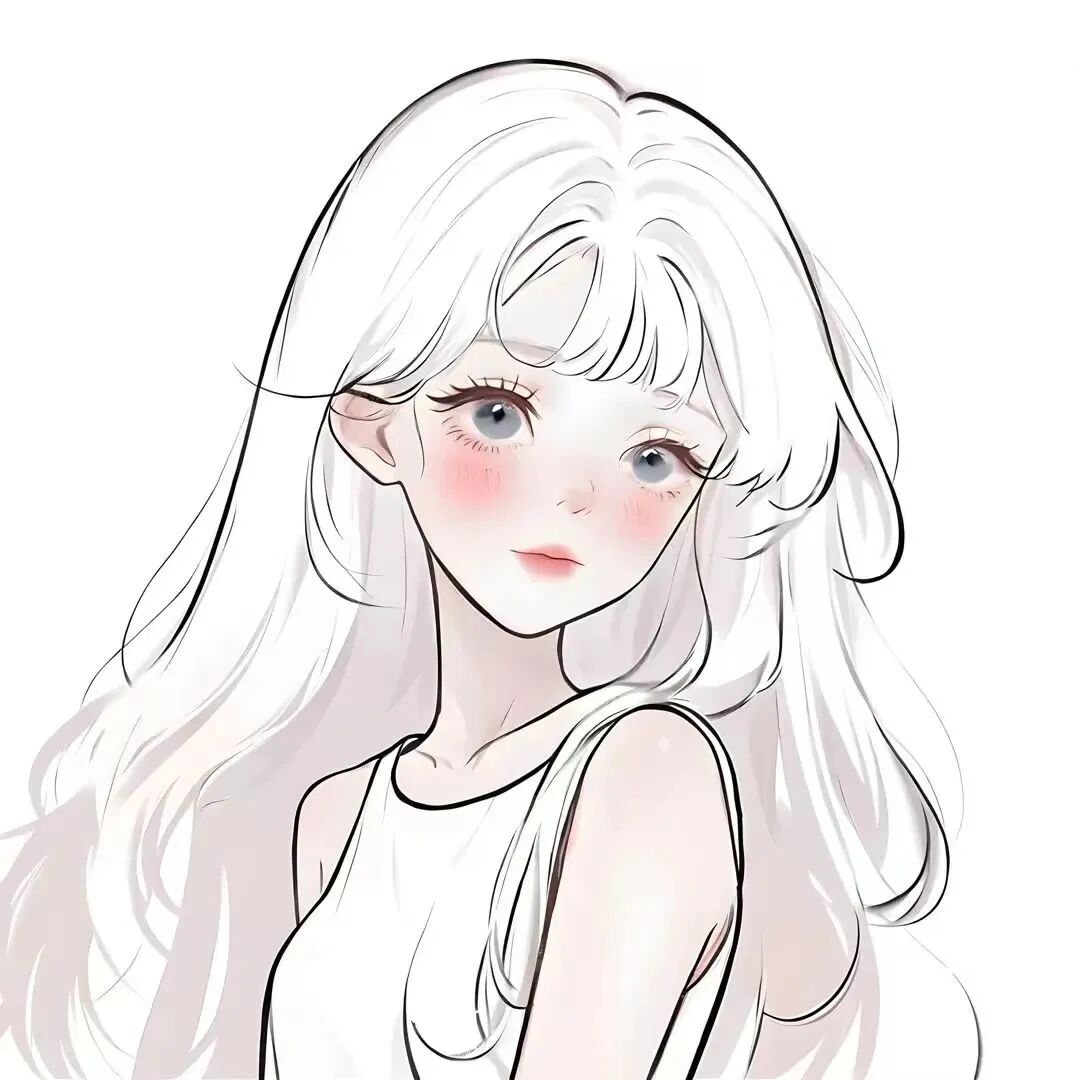 手绘四人闺蜜头像动漫闺蜜头像