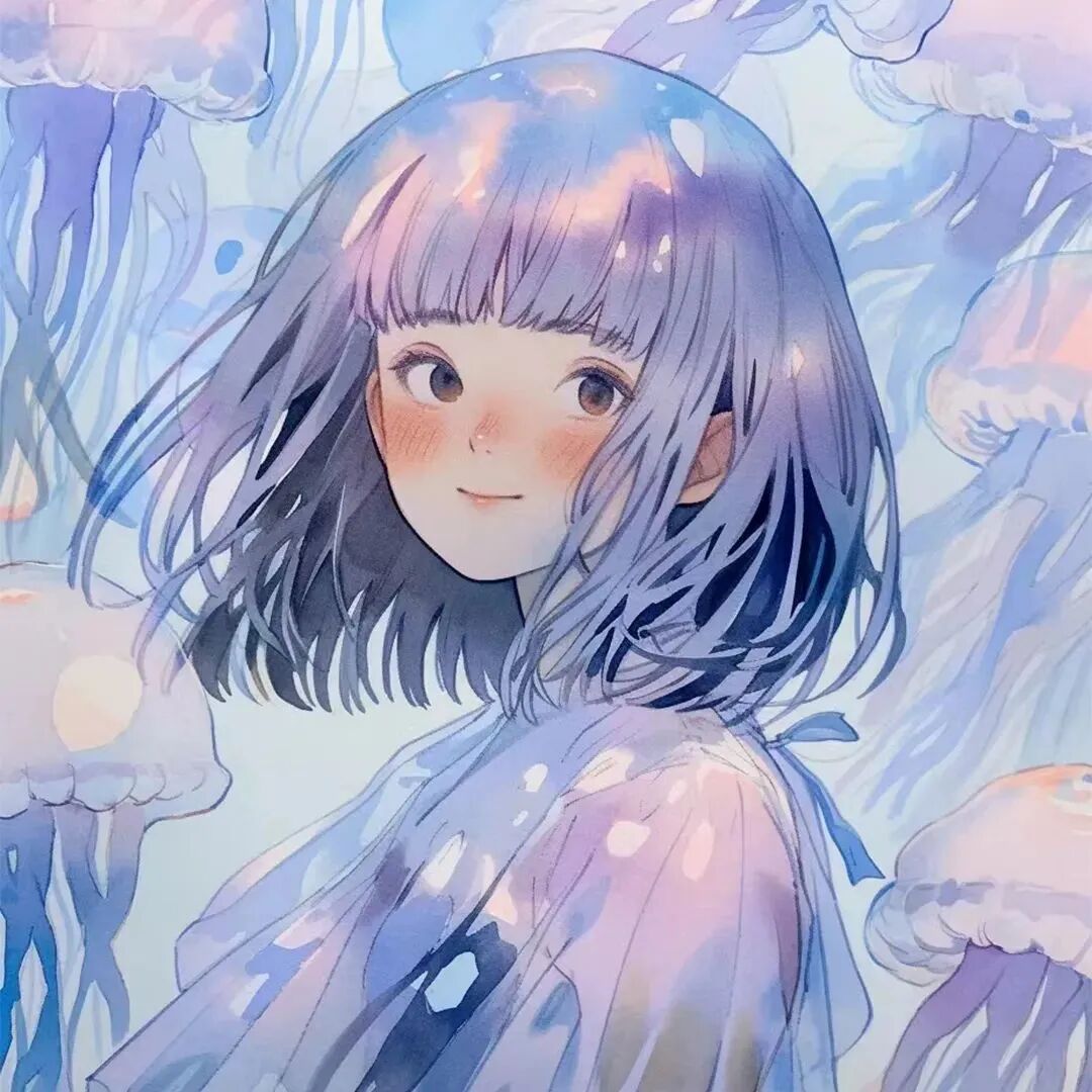 唯美治愈四人闺蜜头像动漫闺蜜头像