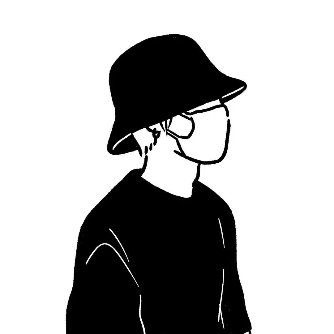 简笔画手绘动漫头像男