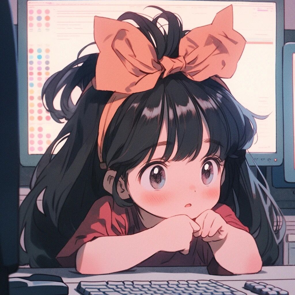 蝴蝶结办公搬砖人上班八人闺蜜头像动漫闺蜜头像