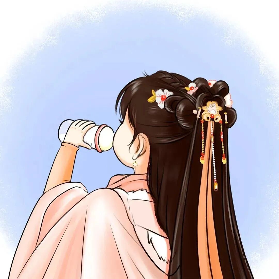 可爱手绘二人闺蜜头像动漫闺蜜头像