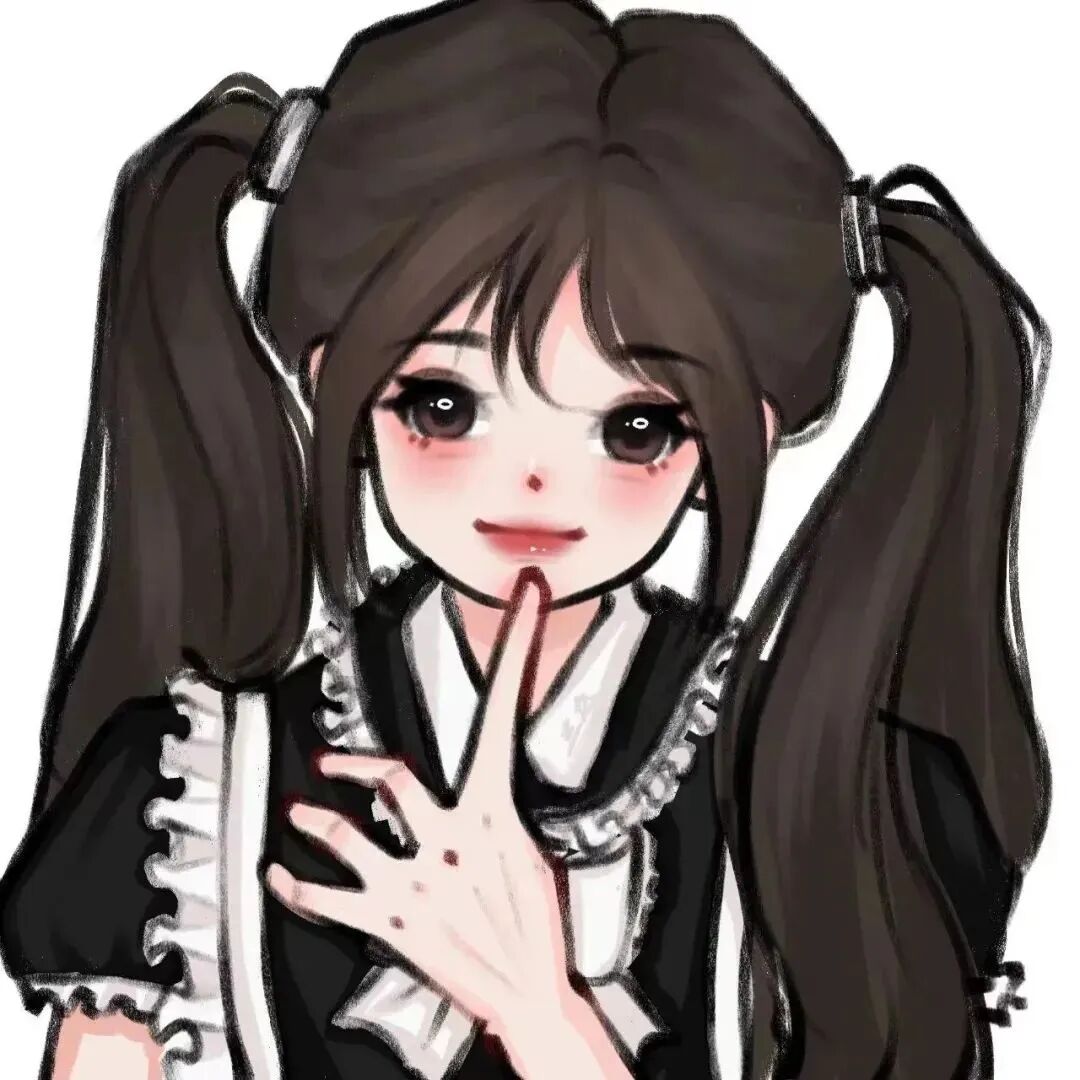 手绘学院风动漫头像女