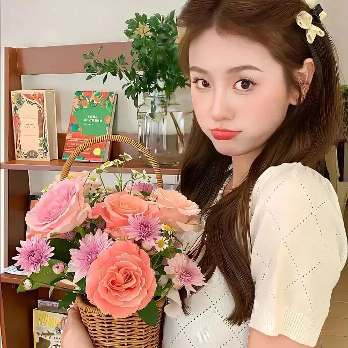 鲜花温柔女生头像
