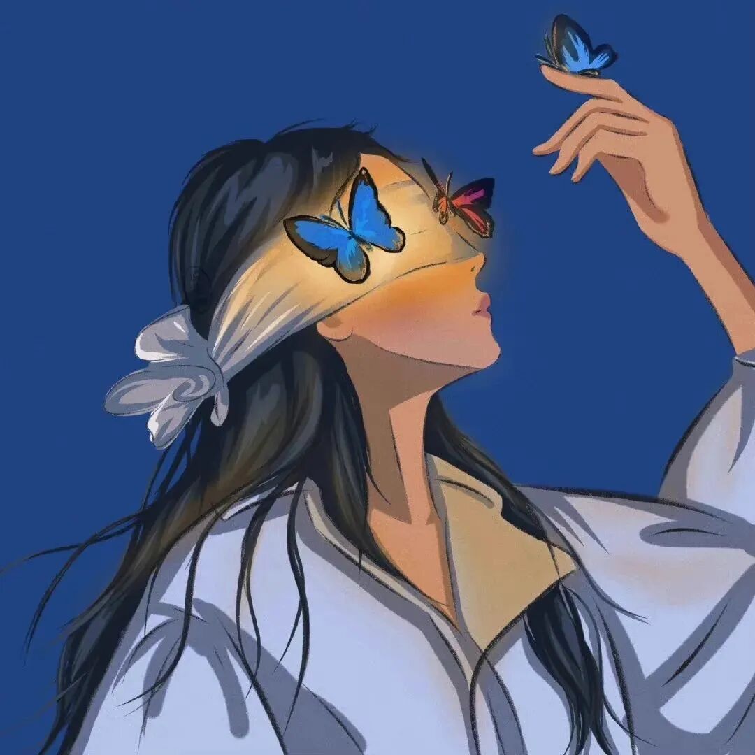 手绘动漫情侣头像