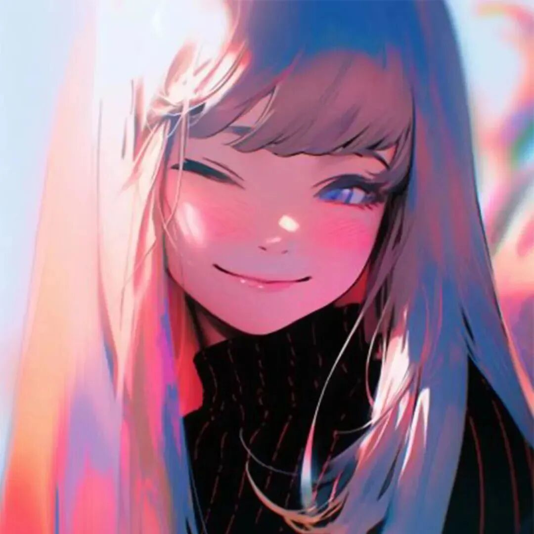 潮流爱笑动漫头像女