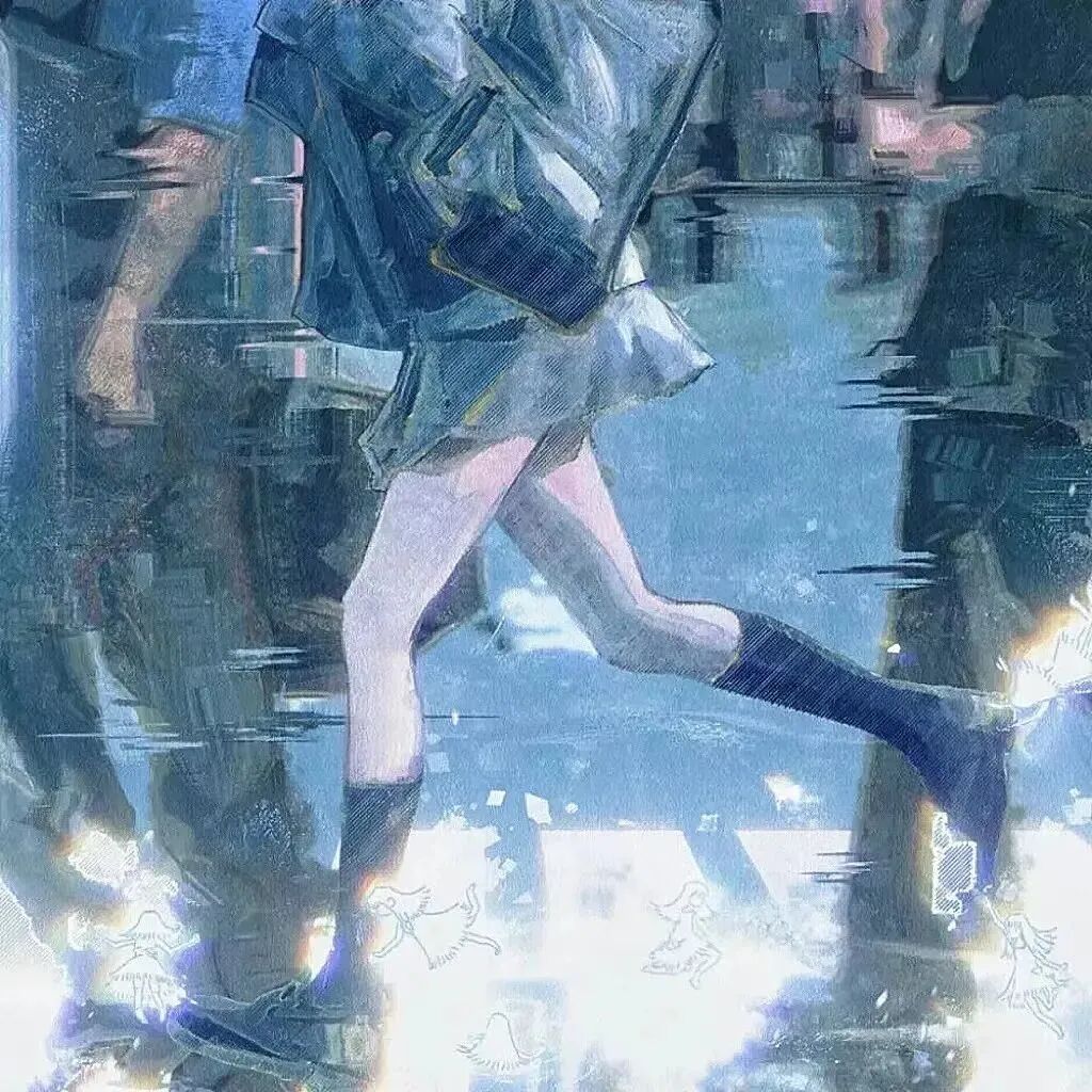 孤独感插画动漫头像女