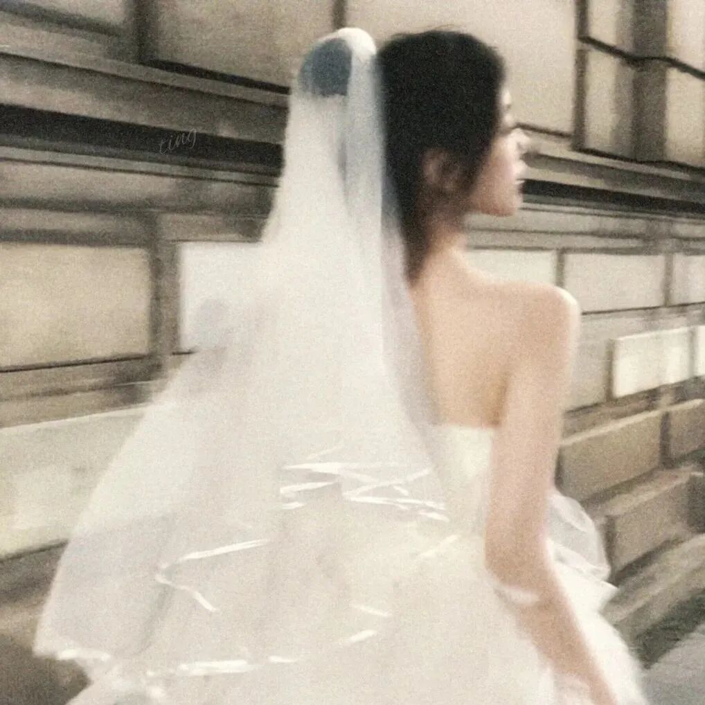 氛围感婚纱女生头像