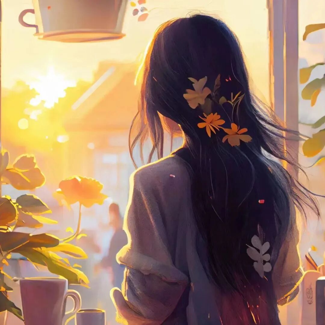 手绘四人闺蜜头像唯美动漫闺蜜头像