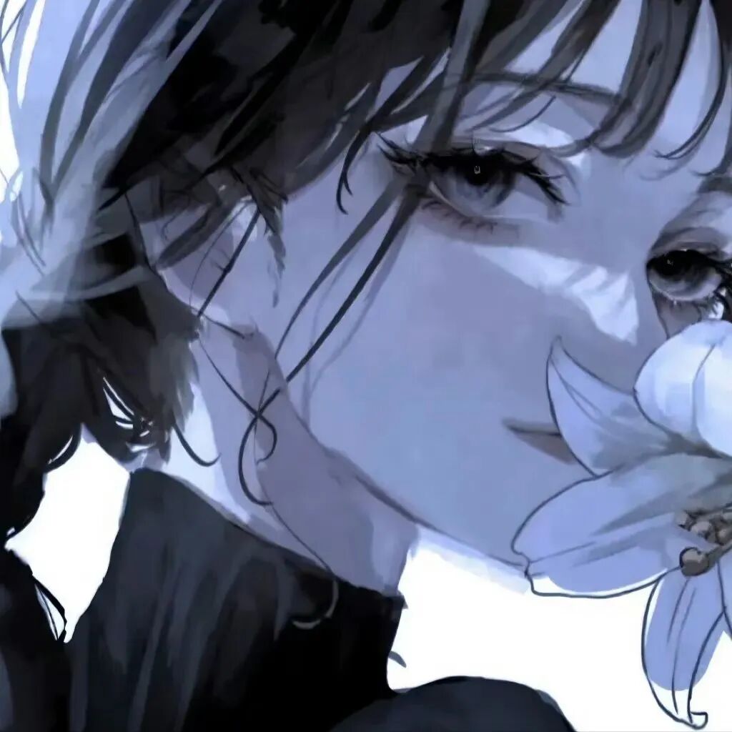 黑白动漫头像女