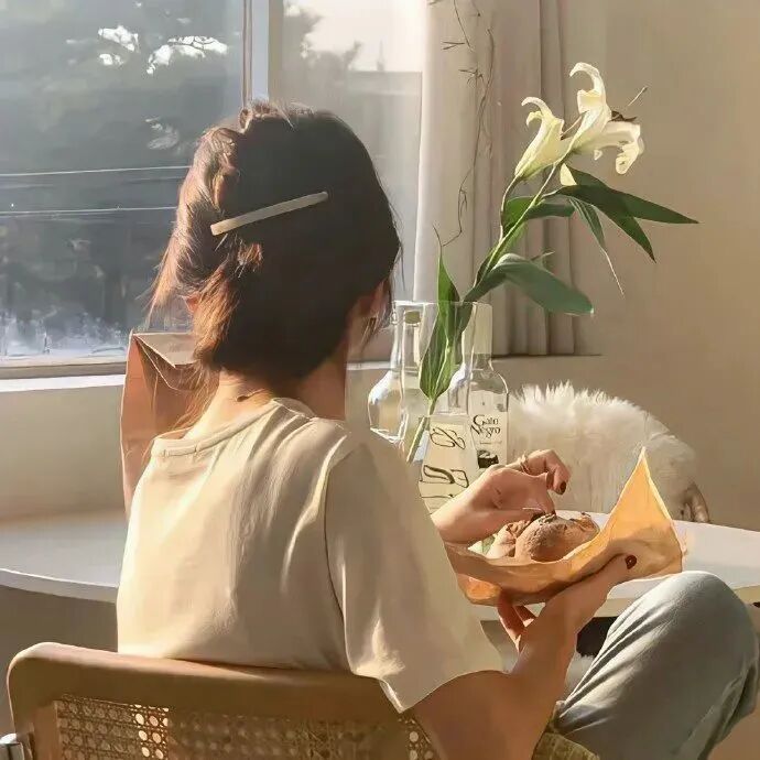 小清新不露脸女生头像