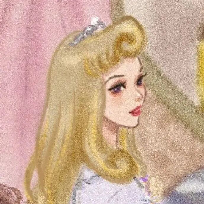 disinijiemei迪士尼公主八人闺蜜头像插画动漫闺蜜头像