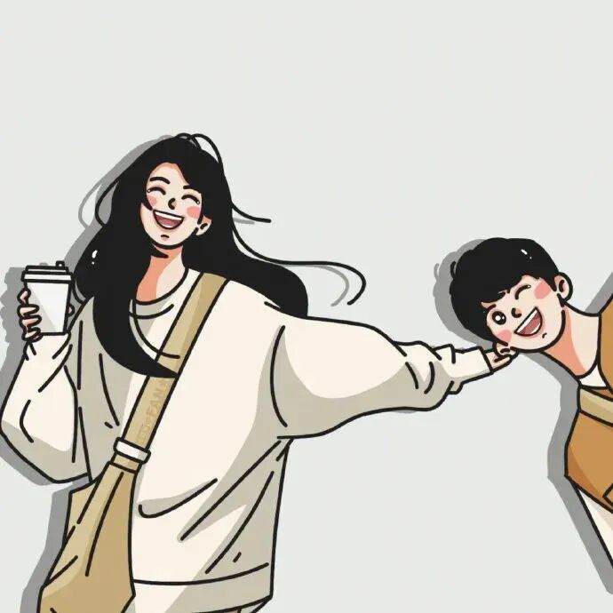 手绘动漫情侣头像
