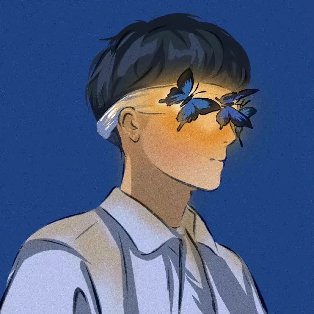 手绘动漫情侣头像