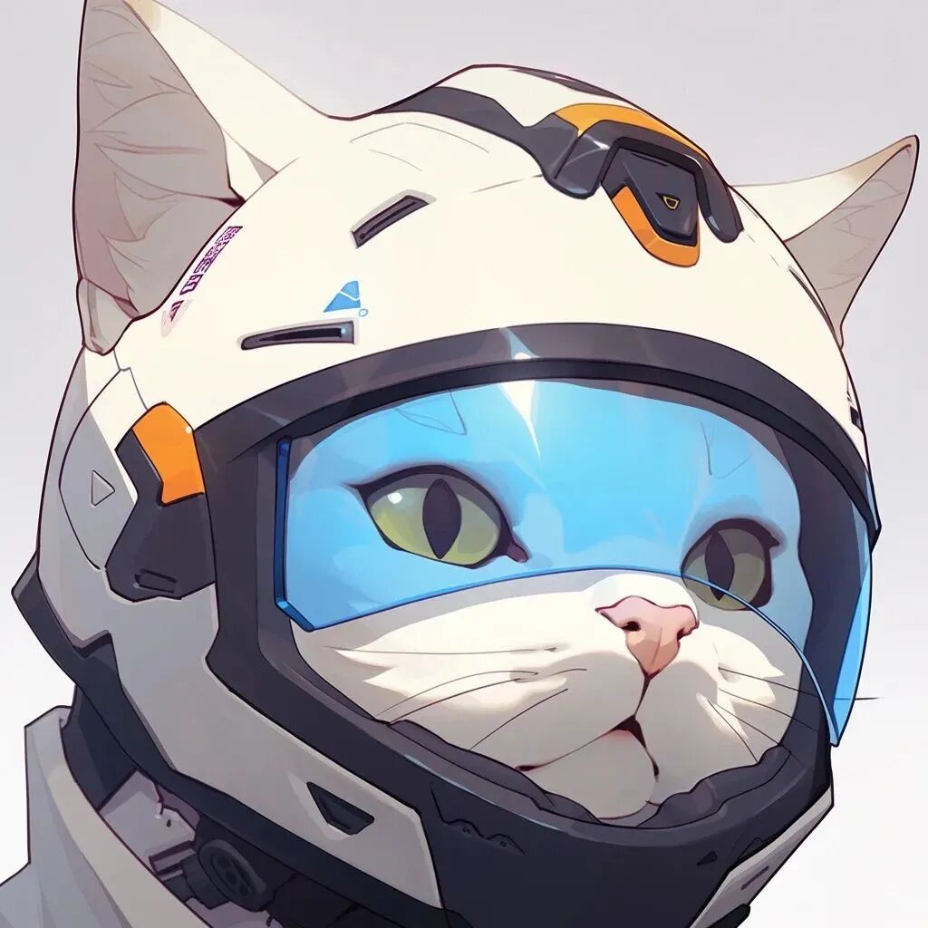 头盔猫咪四人闺蜜头像动漫闺蜜头像