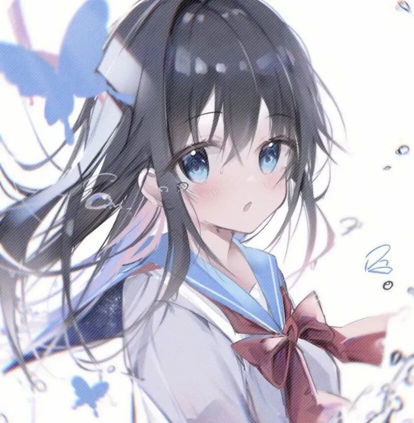 学院风动漫头像女