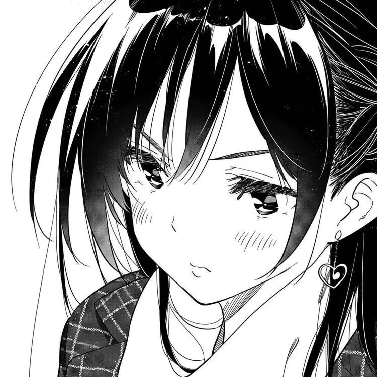 黑白动漫头像女