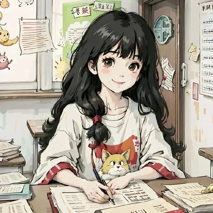 唯美治愈动漫头像女