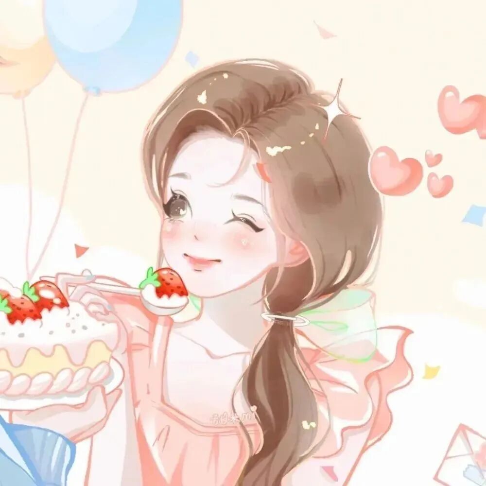 qltxshbb生日快乐手绘卡通情侣头像