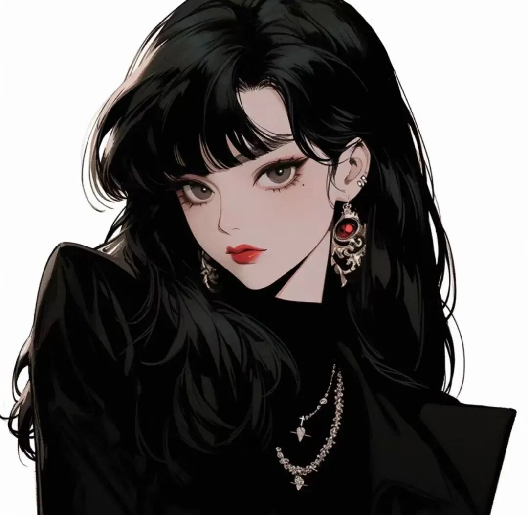 暗黑风动漫头像女