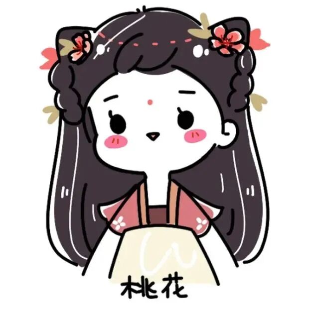 可爱带字手绘十人闺蜜头像动漫闺蜜头像