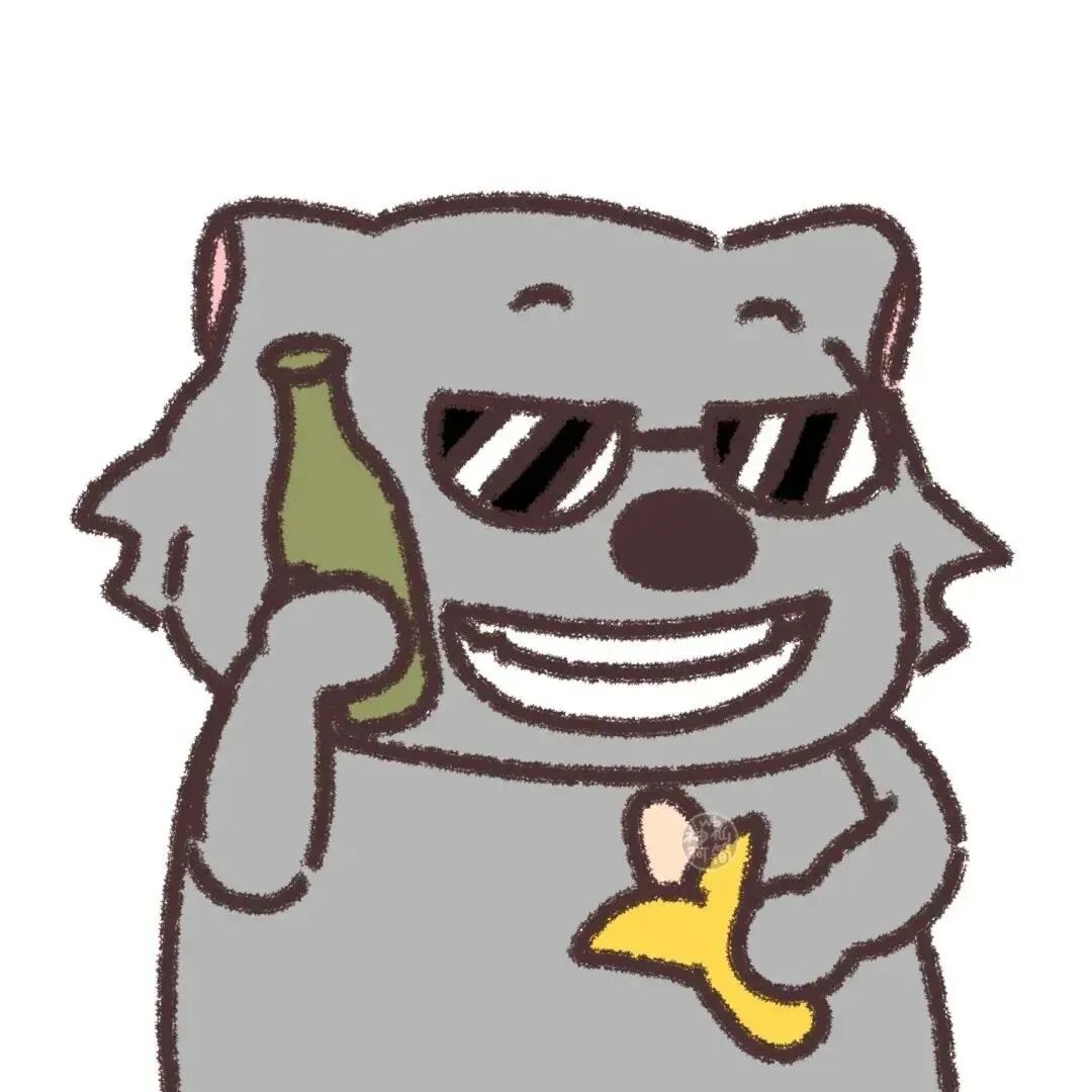 搞怪沙雕灰太狼墨镜卡通头像