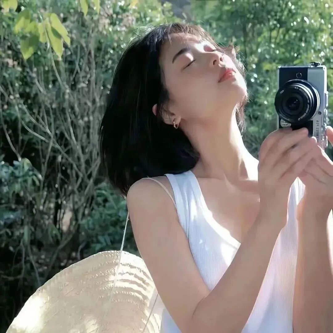 仰望小清新女生头像