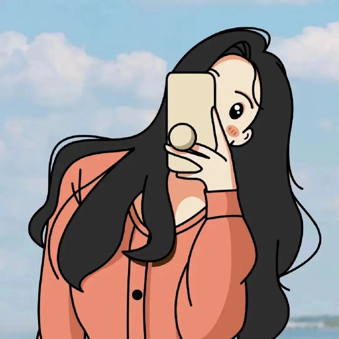 自拍手机手绘动漫头像女